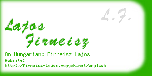 lajos firneisz business card